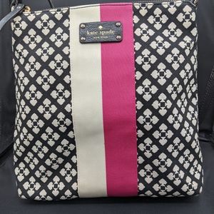 Kate Spade Classic Crossbody Bag Black/Cream/Pink